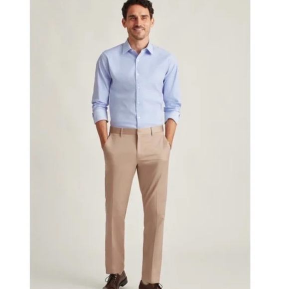 Bonobos Men's Weekday Warrior Slim Pleated Dress Pants Wednesday - 33x32 - Picture 1 of 9